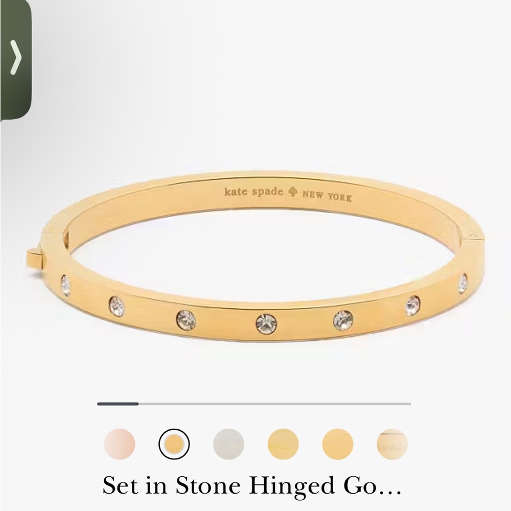 Kate Spade Gold Crystal Embellished Bracelet